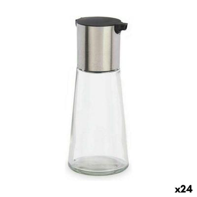 Flesje Vivalto Transparant Zilverkleurig Zilver Metaal Glas Aluminium Polypropyleen 230 ml 7 x 17 x 7 cm (24 Stuks)