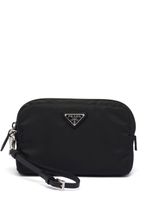 Prada pochette Re-Nylon à fermeture zippée - Noir