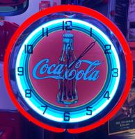 Coca-Cola Logo Dubbele Neonklok 50 cm