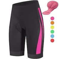 Dames Wielrenshorts Fietsbroek Fietsen Gewatteerde shorts Kleding Onderlichaam Bergracen Wegwielrennen Sport Grafisch 3D-pad Ademend Sneldrogend Vochtregelerend Geel Roze Spandex Kleding Lightinthebox