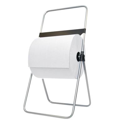 Poetspapierdispenser Euro Products V1 vloerstandaard zilver 438300