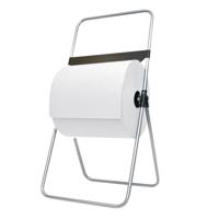 Poetspapierdispenser Euro Products V1 vloerstandaard zilver 438300