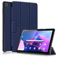 Lunso - Lenovo Tab M10 Gen 3 (3e generatie) - Tri-Fold Bookcase hoes - Blauw