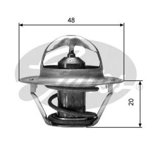 Thermostaat, koelvloeistof GATES, u.a. für Ford, Opel, Daewoo, Chevrolet, Saab, Ford Otosan, Panther, Morgan