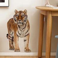 tijger muursticker, zelfklevende realistische wilde dierenschil plak muurdecoratie kunststickers, voor thuis slaapkamer woonkamer decor 40 60cm (23.6 15.7in) Lightinthebox