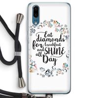 Diamonds: Huawei P20 Transparant Hoesje met koord
