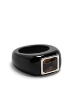 Sophie Buhai bague Walter sertie de quartz et d'onyx - Noir