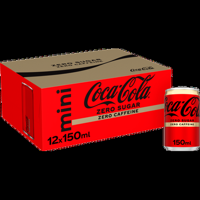 CocaCola Zero Sugar Zero Caffeine Mini 12 x 150 ml bij Jumbo