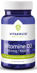 Vitakruid Vitamine D3 25 Mcg Tabletten