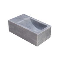 Fontein Forzalaqua Venetia Xs Cloudy Marmer Gezoet 29X16X10 cm Zonder Kraangat Links