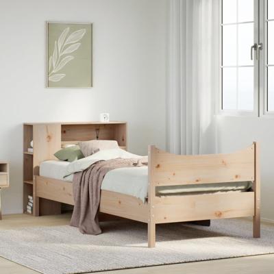 Bedframe zonder matras massief grenenhout 75x190 cm