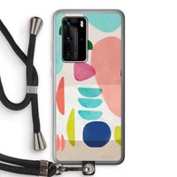 Bold Rounded Shapes: Huawei P40 Pro Transparant Hoesje met koord