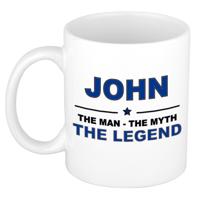 John cadeau mok - man myth legend - naam koffiemok - 300 ml - collega - vaderdag