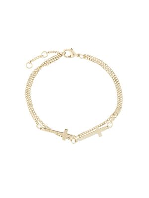 DSQUARED2 double cross bracelet - Métallisé