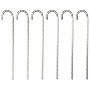 VidaXL Tentharingen 6 st ø10 mm 37 cm gegalvaniseerd staal