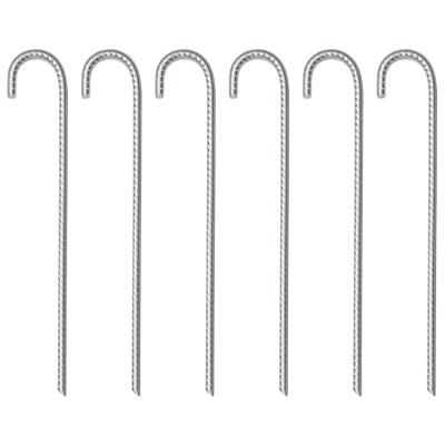 VidaXL Tentharingen 6 st ø10 mm 37 cm gegalvaniseerd staal