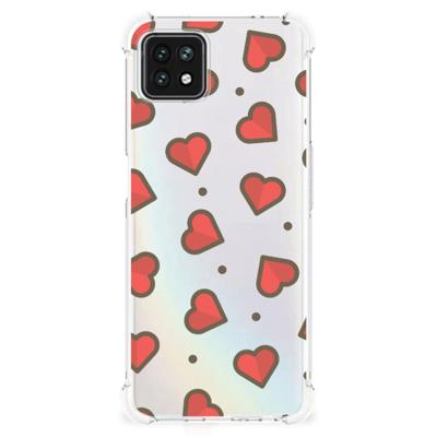 OPPO A53 5G | A73 5G Doorzichtige Silicone Hoesje Hearts OPPO A53 5G | A73 5G Doorzichtige Silicone Hoesje Hearts