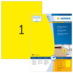 HERMA 4401 printeretiket Geel Zelfklevend printerlabel