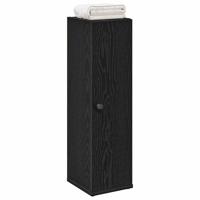 Badkamerkast met rolhouder 20,5x22x72 cm zwart