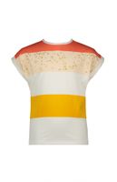 NoNo Meisjes t-shirt colourblock - Kuy - Antraciet - thumbnail