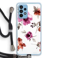 Geschilderde bloemen: Samsung Galaxy A52 Transparant Hoesje met koord
