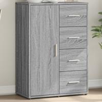 Dressoir 60x31x84 cm bewerkt hout grijs sonoma eikenkleurig