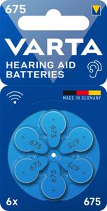 Varta Knoopcel ZA675 1.4 V 6 stuk(s) Zink-lucht Hearing Aid Batteries 675 Bli 6