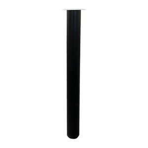 Set stalen tafelpoten zwart rond ø 6 cm en hoogte 72 cm - 4 stuks