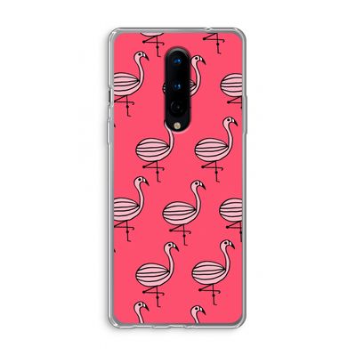 Flamingo: OnePlus 8 Transparant Hoesje