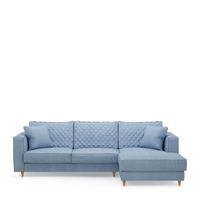 Rivièra Maison Loungebank 'Kendall' Rechts, Washed Cotton, kleur Ice blue - thumbnail
