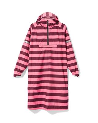 HEMA Regenponcho voor volwassenen strepen roze (roze)