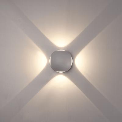 Austin LED Wandlamp 4-lichts - 4W 460lm - IP54 Waterdicht - 3000K Warm Wit - Binnen en buiten - Rondom licht - Grijs