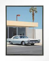 Urban Cotton Wandkleed 'Vice' 145 x 190cm in Floating Frame - black