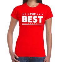 The Best tekst t-shirt rood dames