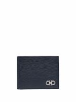Ferragamo portefeuille pliant Gancini en cuir - Bleu