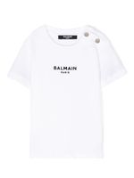 Balmain Kids t-shirt en coton à logo imprimé - Blanc