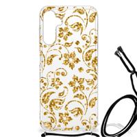 Samsung Galaxy A14 5G Case Gouden Bloemen