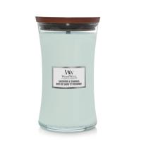 WoodWick Sagewood & Seagrass Large Jar kaars Rond Turkoois 1 stuk(s)