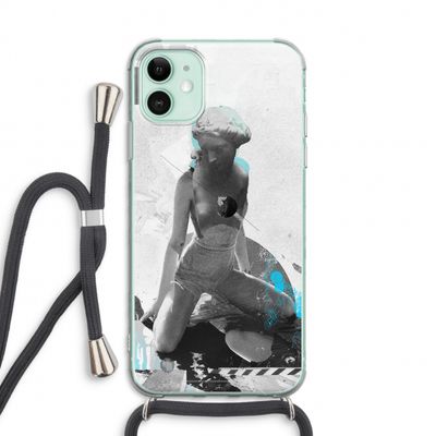 I will not feel a thing: iPhone 11 Transparant Hoesje met koord
