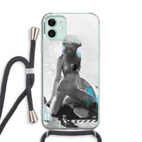 I will not feel a thing: iPhone 11 Transparant Hoesje met koord