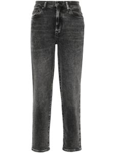 7 For All Mankind jean droit à taille haute - Noir