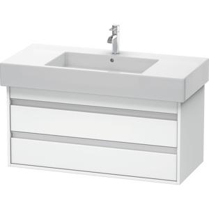 Duravit Ketho Wastafelonderkast 100x45.5x48cm Standaard greep met softclose spaanplaat wit Mat KT664101818