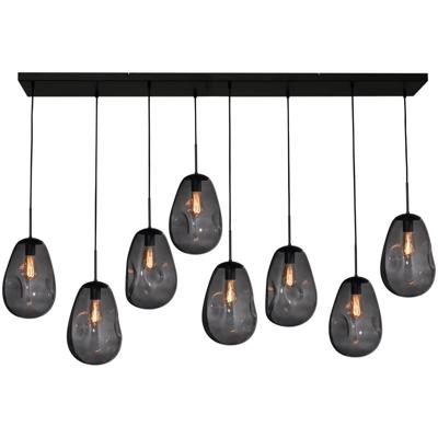 Masterlight HanglampLava 8x smoke glas Ø 22,5cm - 2761-05-160-25-80560