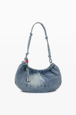 Ovale middelgrote tas met charms - BLUE - U