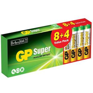GP Super Alkaline AAA (mini penlite) 8+4 voordeelverpakking