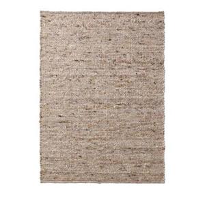 Tapeso Wollen vloerkleed handweef Oslo - beige|crème - 250x250 cm