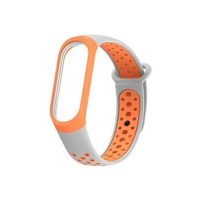 Kleurrijke siliconen polsband horlogeband voor Xiaomi mi band 3 & 4 (oranje)