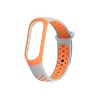Kleurrijke siliconen polsband horlogeband voor Xiaomi mi band 3 & 4 (oranje)