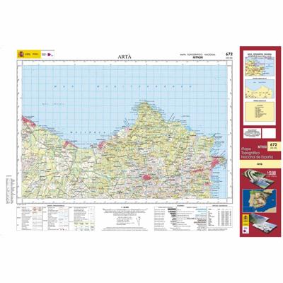 Topografische kaart 672 MT50 Artá (Mallorca) | CNIG - Instituto Geográfico Nacional1