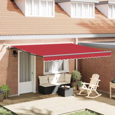 Automatische Inklapbare Luifel met LED Rood 400x350 cm